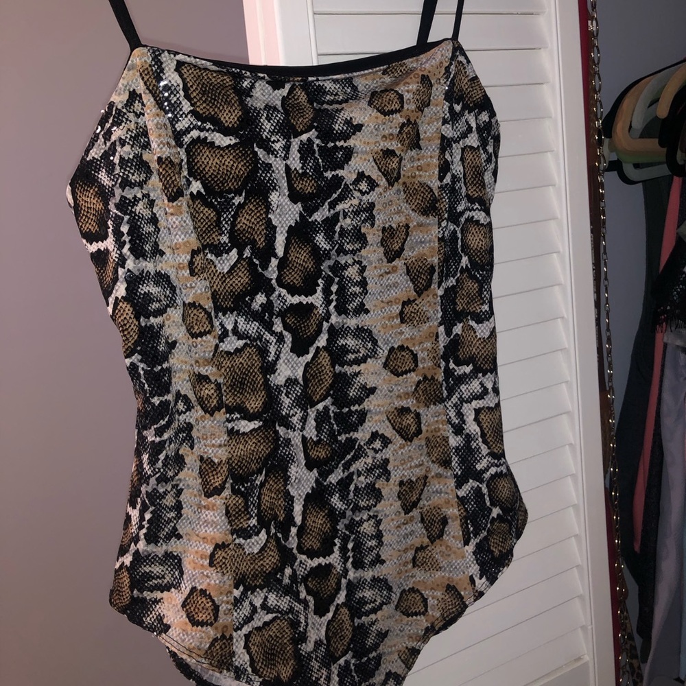 ☆ cheetah sequin bodysuit ☆